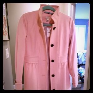 J Crew Factory Pink Top Coat NWT Size 2